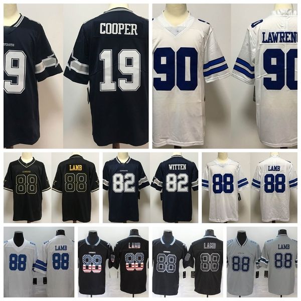 

jersey dallas''cowboys''men football jerseys amari cooper ceedee lamb demarcus lawrence jason witten high quality, Black;red