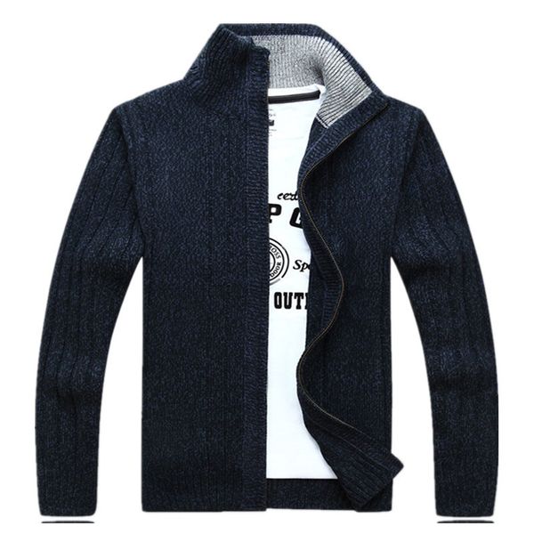 

men's wool blends sweater male wool cotton cardigan autumn men's winter sweater kint wear knitwear coats clothing 220915, Black