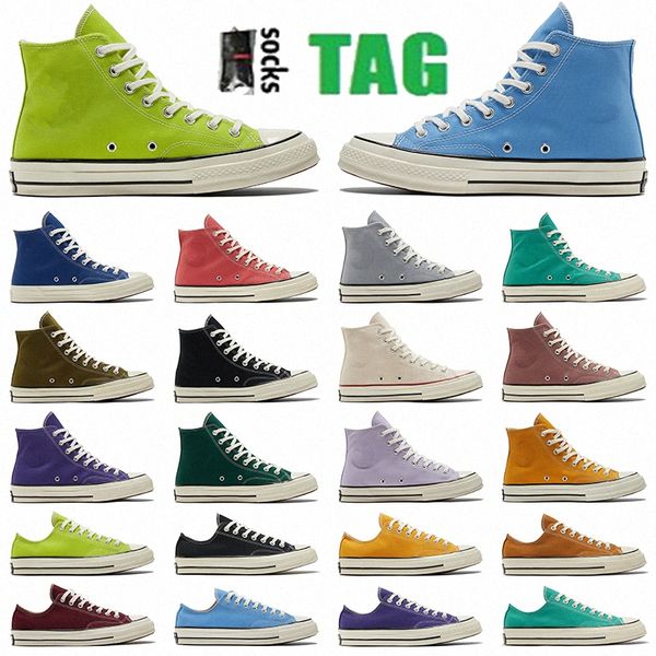 

designer all star 70 casual canvas shoes platform hi reconstructed slam jam triple black white red navy blue high low mens women green class