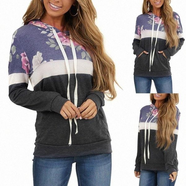

fashion hoodies women sweatshirts thin hoodie sweatshirt casual long sleeve floral print pullover bluza winter 2021 blouse women's & o, Black