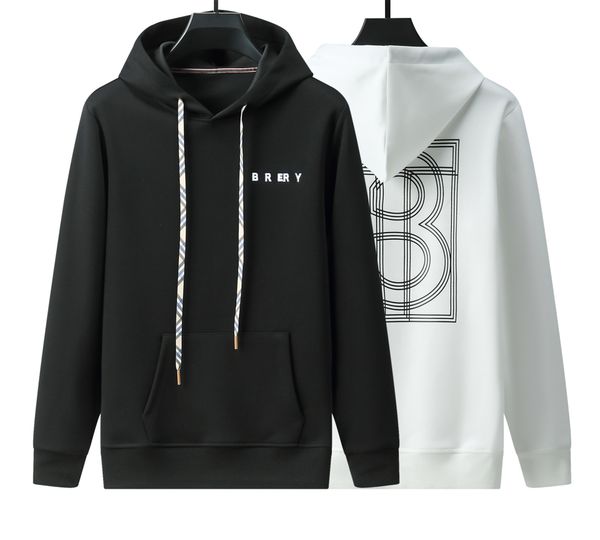 

men's hoodie black and white color luxury classic plaid brand various styles 100% cotton winter fashion sweater comfortable casual stre