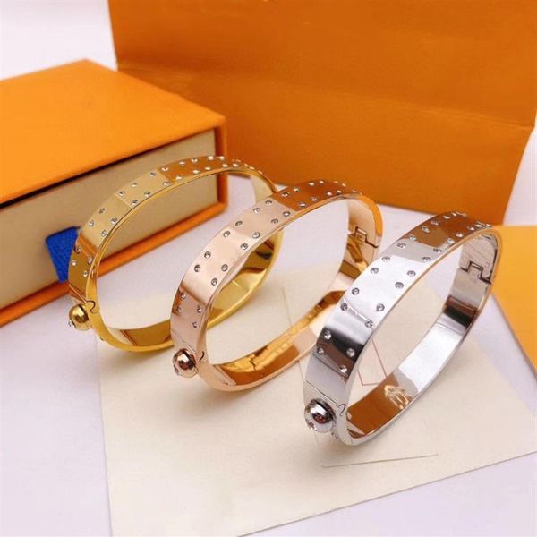 

diamond bracelet fashion bracelets for man woman bangle jewelry 6 color box need extra cost269w, Black