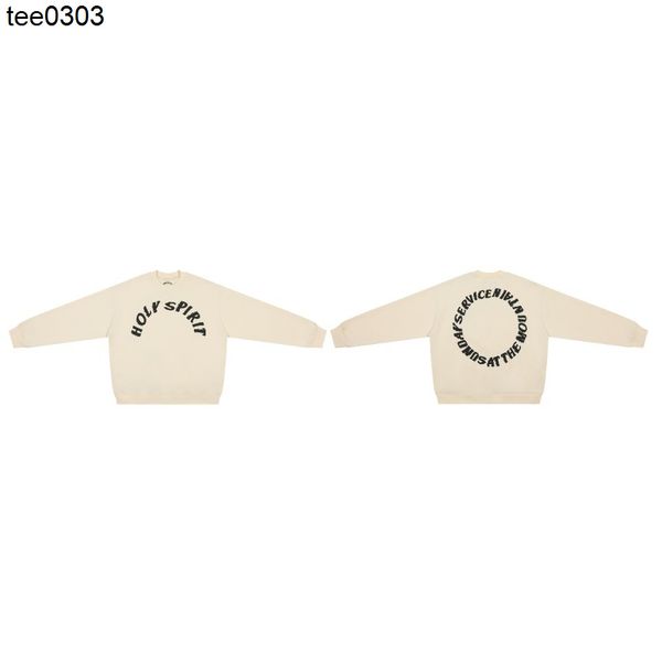 

high version cpfm sunday limited printing high street round neck plush sweater, Black
