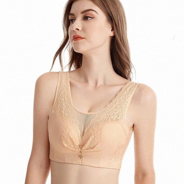 

full cup lace tube plus size bra push up female brassiere vest-style anti-glare 46d bras f2nc#, Red;black