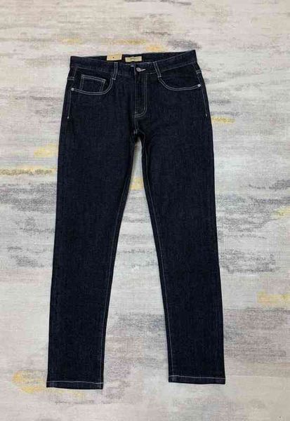 

jeans men's the high elastic mid waist cotton gauze straight black jeans in autumn and winter of 2022 can be casual or formalg706, Blue