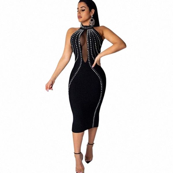 

sparkly rhinestone party dress women turtleneck elegant diamond mesh sheer luxury embellished celebrity bodycon club casual dresses y5b0#, Black;gray