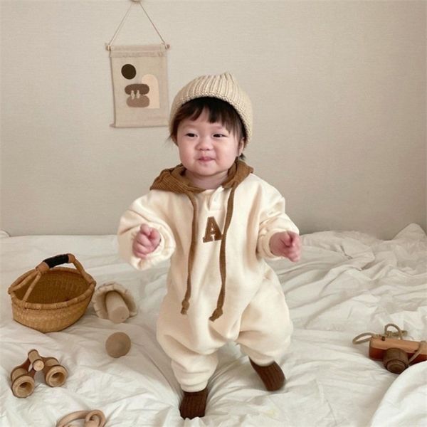 

rompers baby onepiece clothes korean childrens spring bag fart ha girls embroidered crawling 220915, Blue