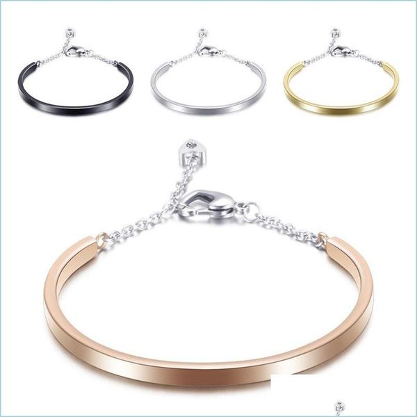 

charm bracelets fashion first jewelry heart lock titanium steel womens bracelet wholesale and retail 3672 q2 drop delivery 2021 bracel dhxyk, Golden;silver