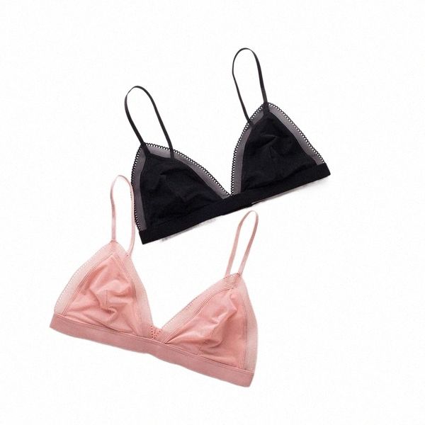 

leechee nature silk pink lace bra female slim no rims french style ultrathin small chest romantic elegant underwear bras r1u9#, Red;black