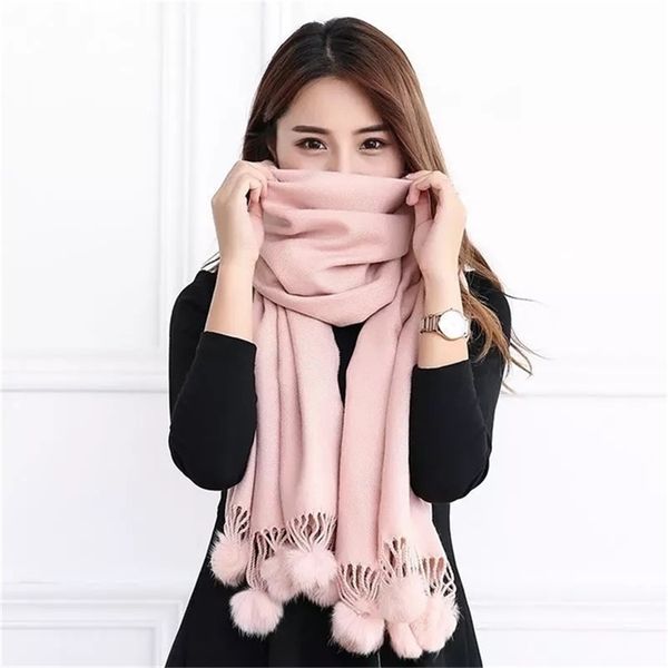 

scarves 200 70cm winter solid soft warm cashmere long tassel thicken wrap shawl ladie pashmina 270g muffler 220914, Blue;gray