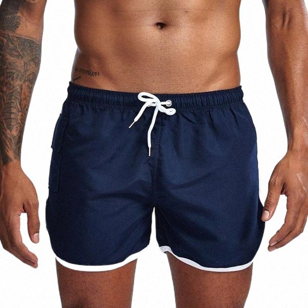 

men's shorts 2021 solid color fashion beach mens brief underwear men polyester multicolor sports z0zo#, White;black