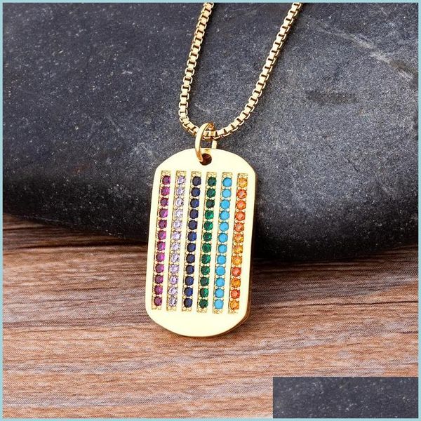 

pendant necklaces pendant necklaces vintage simple design square zircon dazzling fashion engagement copper tennis chain nec bdegarden dh3fk, Silver