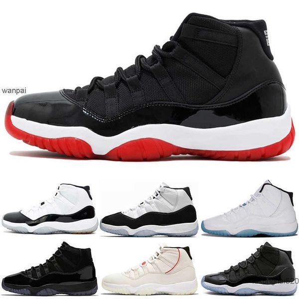 

shoes 2022 new original 11s basketball shoes men 11 25th anniversary gamma blue bred high concord 23 45 prom night platinum tint space jam g, Black