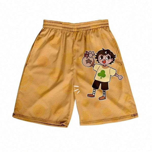 

skeppy 3d summer holiday women/men elastic waist cool streetwear shorts hip hop punk youthful style beach men's e8kc#, White;black