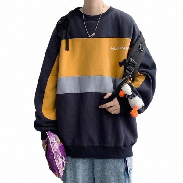 

crewneck warm mens sweaters pullovers thicken harajuku clothes outdoor loose chompas para hombre aesthetic clothing bd50pp1 w50r#, White;black
