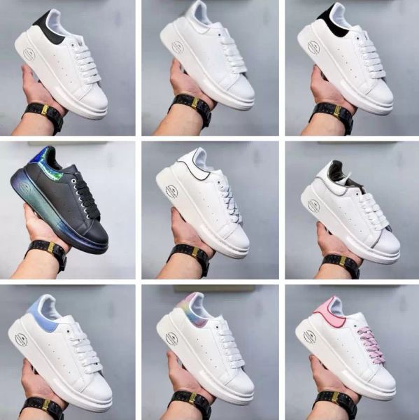

designer casual shoes fashion men women leather sneakers platform oversized sole trainers luxury velvet suede sneaker white black