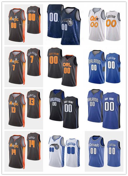 

jersey 75th custom jersey orlando''magic''men women youth 7 michael carter-williams 13 r.j. hampton 14 gary harris jonat, Black;red