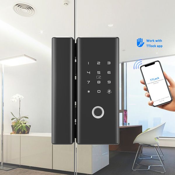 

office smart ttlock bluetooth keyless wifi door lock glass digital support attendance