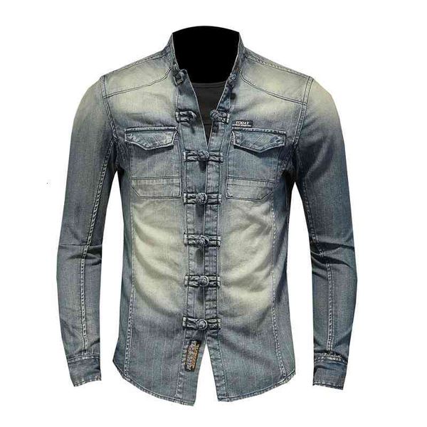 

men's shirts jackets mens jacket shirt long sleeve denim soft and comfortable blue thin, White;black