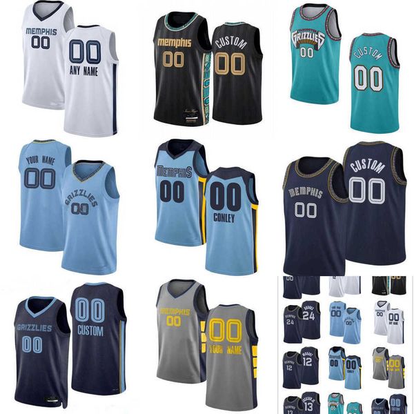 

75th custom jersey memphis''grizzlies''men women youth 24 dillon brooks ja 12 morant 1 kyle anderson 13 jaren jackson jr, Black;red
