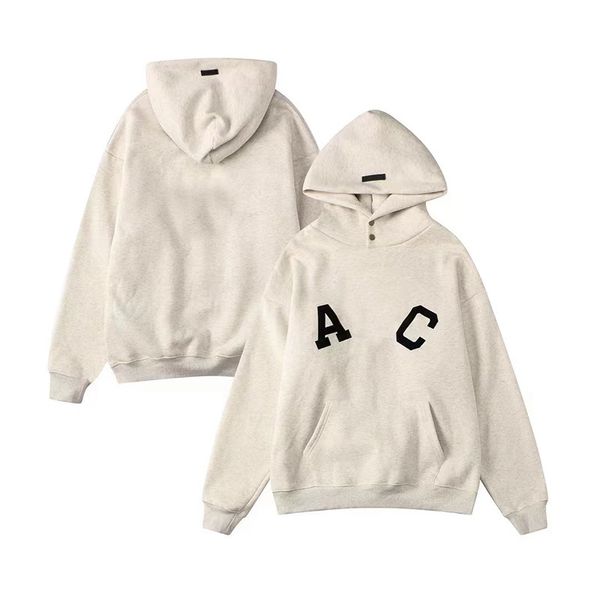 

mens and womens designer sweatshirts letter flocking pullover hoodie hooded jacket fleece sweater, Black