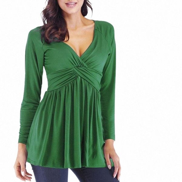 

large size 5xl casual long sleeve v-neck loose women t shirt autumn winter plus size women clothing solid color tee t shirt s5rf#, White