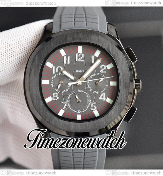 

42mm aquanaut nautilus 5740 5167 automatic mens watch black texture dial pvd black steel case no chronograph rubber strap sport watches time, Slivery;brown