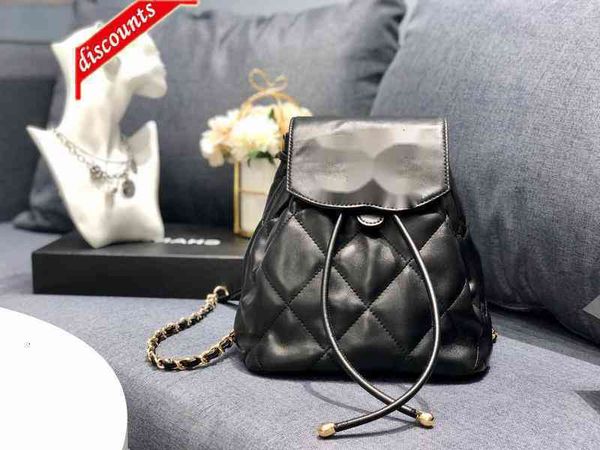 

designer bags totes messenger luxury brand design cc 559 letter plaid backpack woman's shoulder chain lambskin vintage handbag real lea