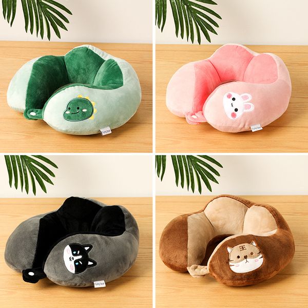 

u shaped pillow humb travel cartoon plush cushion neck body support car plane soft home outdoor textile stock garden