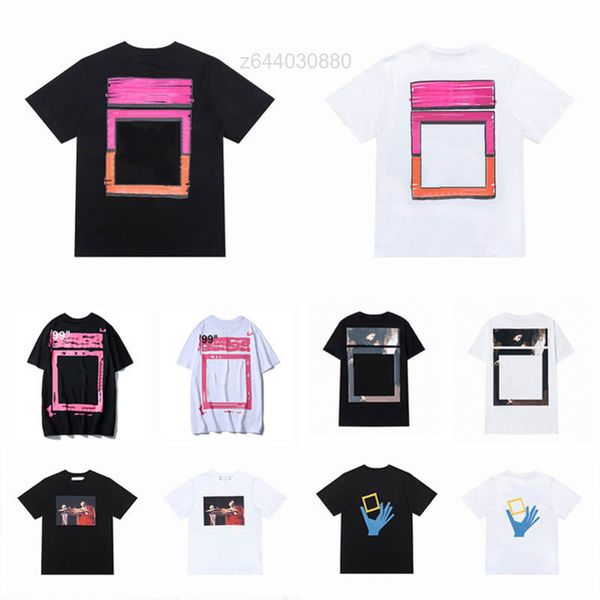 

men's t-shirts loose summer mens t shirts offs designers fashion brand back print casual womens sports t-shirts luxury clothing street, White;black
