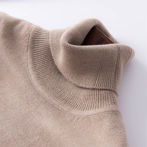 

women's knits tees autumn and winter cashmere turtleneck sweater women's head high collar sweater women's sweater solid color, White
