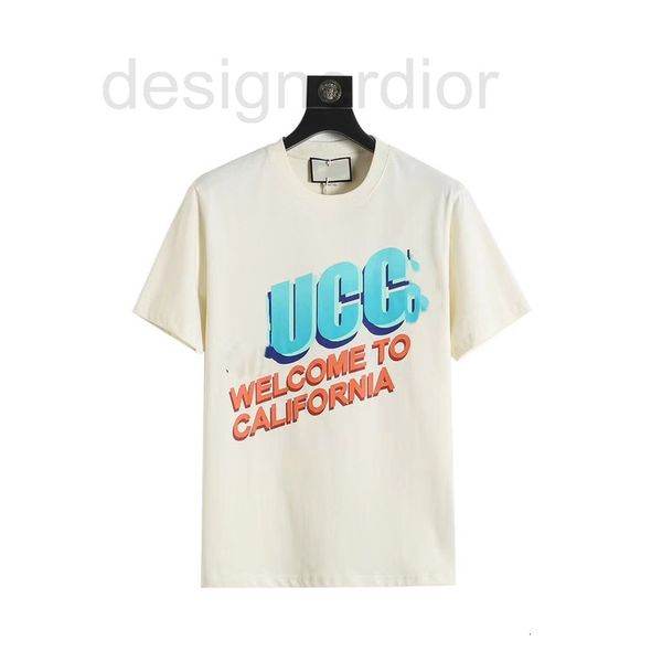 

men's casual shirts designer gao ding g california limited welcome slogan short sleeve t-shirt loose yuan standard sydney paper lovers, White;black