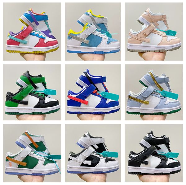 

chunky kids athletic outdoor shoes boys girls casual fashion sb low sneakers children walking toddler sports trainers eur 26-35, Black