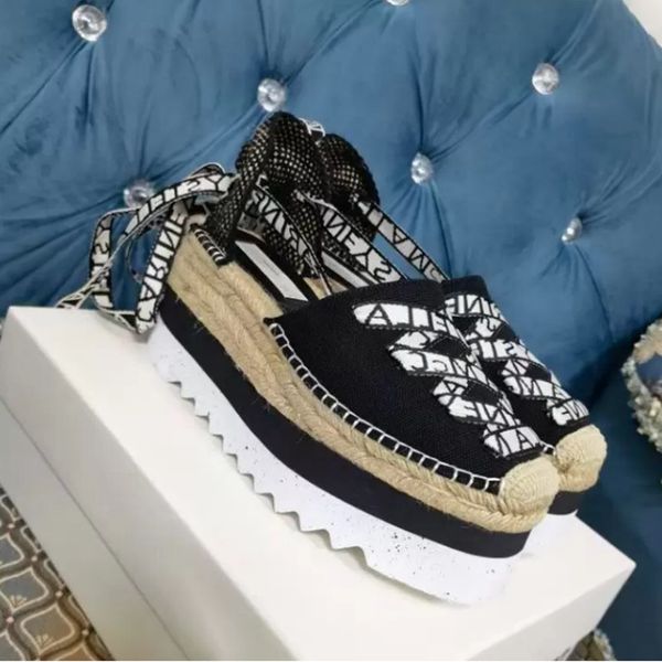 

fashion shoes & accessories luxury sandals women's platform canvas shoes with strapless shoes spring and summer beach flat shoes wedge, Black