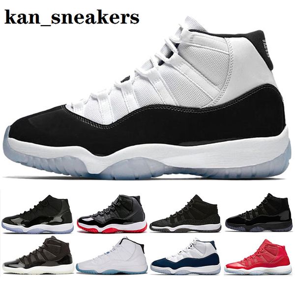 

basketball shoes sports sneakers bred concord space jam black white red 11 cap and gown prom night 11s men prm heiress unc