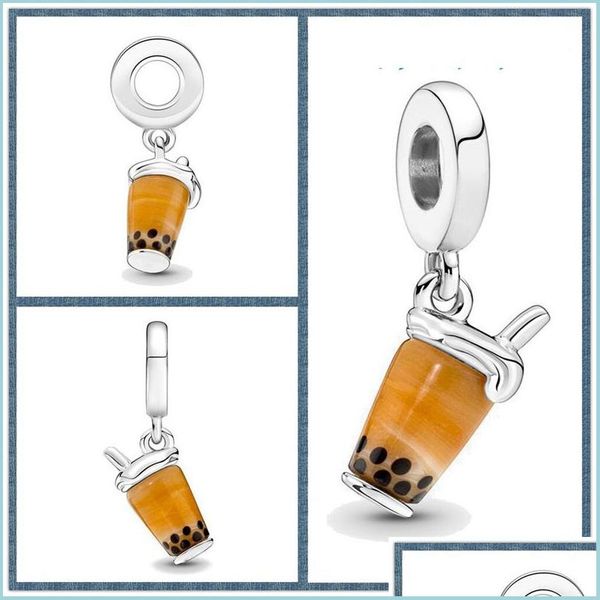 

charms 100% 925 sterling sier murano glass bubble tea dangle charms fit original european charm bracelet fashion jewelry accessories dh9aw, Bronze;silver