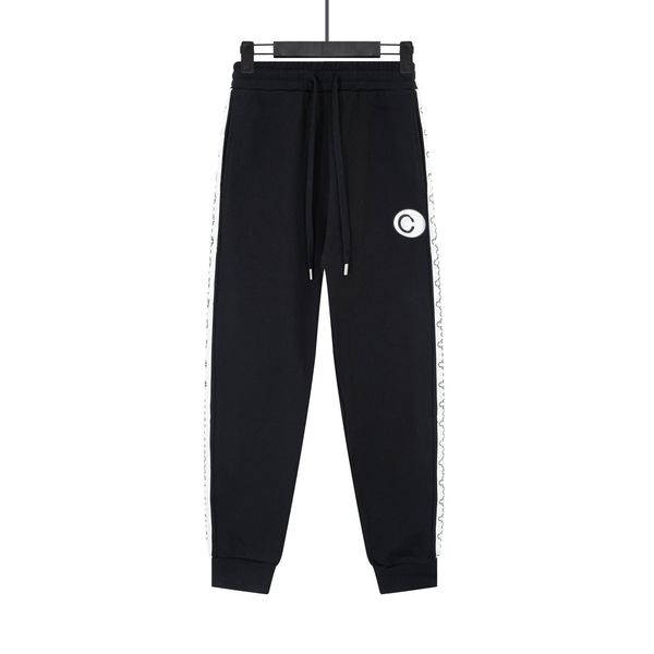 

mens pants print casual men women tracksuits joggers pant fashion hip hop elastic waist trousers, Black