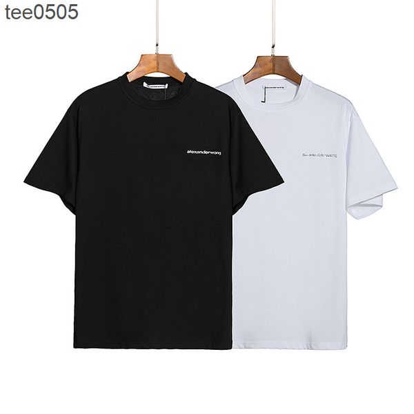

21aw summer new cotton short sleeve t-shirt for men and women, White;black