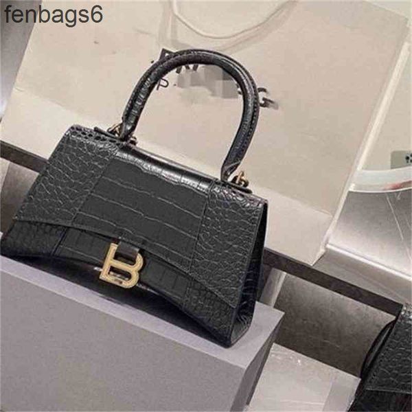 

22 balencaigass bag vintage fashion bags hourglass designer leather crocodile spring summer small one shoulder messenger 95ir