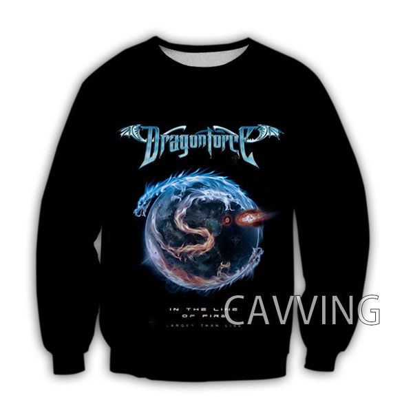 

mens hoodies sweatshirts fashion womenmens 3d print dragonforce band crewneck sweatshirts harajuku styles long sleeve sweatshirts 220915, Black
