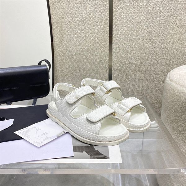 

fashion sandals for channel men and women with charm variety patterns casual sandals a01, Black