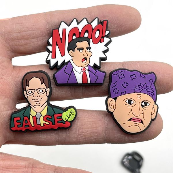 

1pcs us drama doctor worker office man shoe charms buckle accessories diy croc jibz garden shoe decorations sandals ornament323s, White;pink