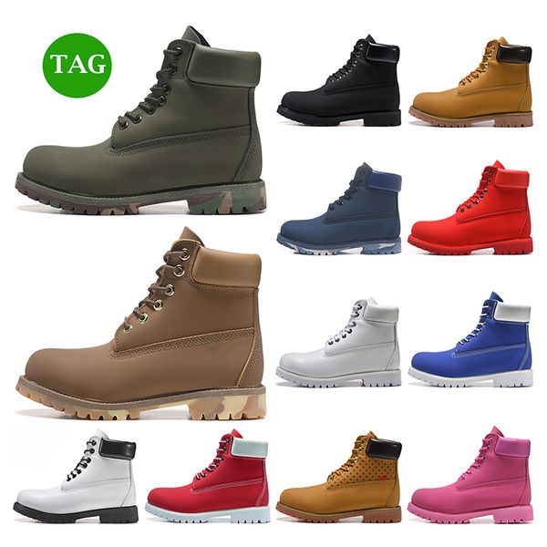 

designer boots martin booties mens womens wheat black ankle boot red white black olive camo browm navy blue outdoor sports sneakers