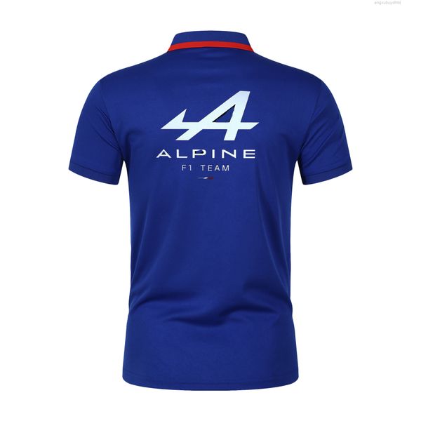 

summer men's polos shirt alpine f1 team fernando alonso print casual short sleeve lapel motorcycle summer formula 1 fan can be customi, White;black