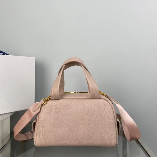 

2022 autumn and winter new bowling bag classic retro cowhide texture wild one-shoulder messenger portable fashion simple large-capacity full