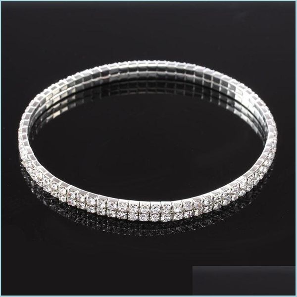 

anklets 2 row sparkly crystal rhinestone stretch anklet summer beach barefoot sandal ankle chain foot jewelry for women 353 t2 drop d dhgu0, Red;blue