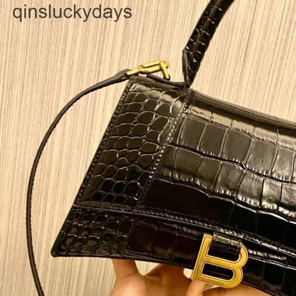 

deaigner handbag balenciga leather hourglass women's crocodile pattern 2022 summer premium niche single should
