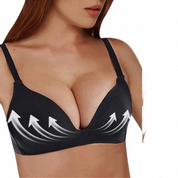 

wire push up bra solid seamless soft bras for women double breasted lingerie comfort breathable bralette drop m573#, Red;black