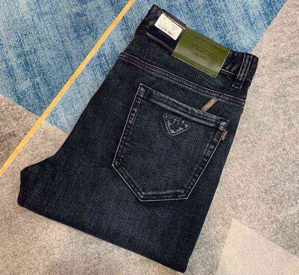 

jeans men's 2022 high-end autumn and winter men's jeans casual denim trousers loose straightszdl, Blue