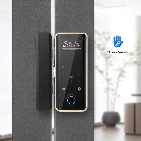 

glass door ttlock app lock fingerprint smart electronic digital aluminum